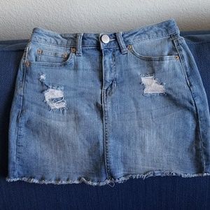 NOBO Demin Skirt Distressed Mid Rise Mini